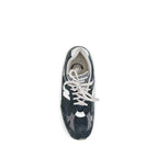 Blue Suede Leather Athletic Sneakers