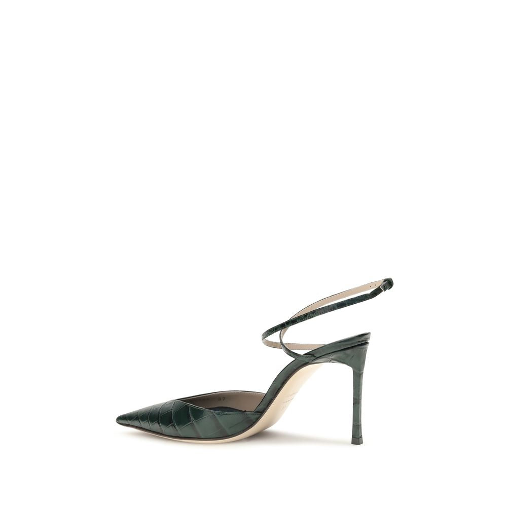 Bicolor Calf Leather Bos Taurus High Heel Pumps