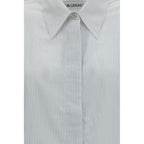 White Modal Pattern Shirt