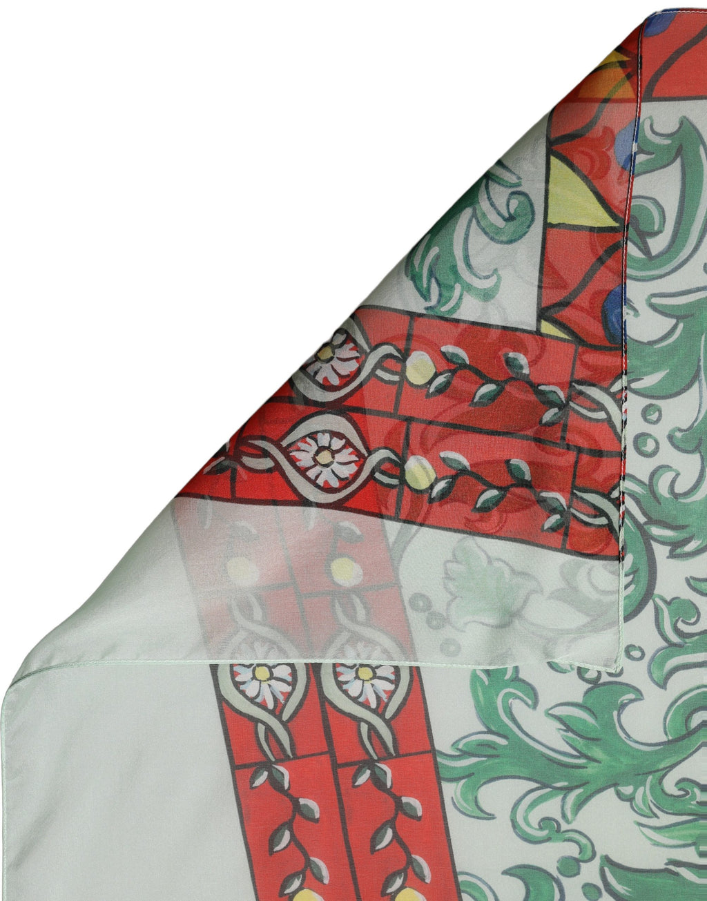 Multicolor Silk Printed Square Foulard Scarf