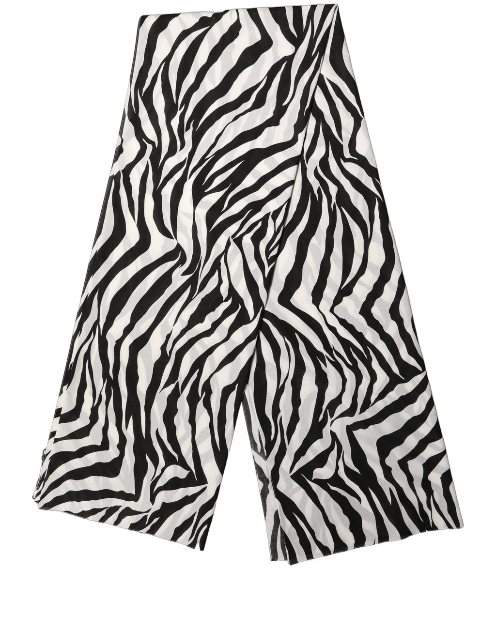 Black White Zebra Cotton Lace Stole Scarf