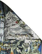 Multicolor Printed Silk Square Foulard Scarf
