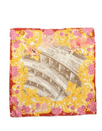 Multicolor Silk Printed Square Foulard Scarf