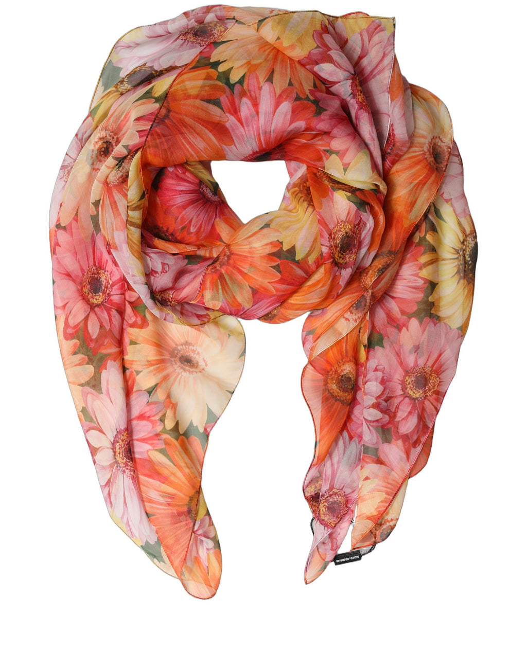 Multicolor Floral Silk Shawl Stole Scarf