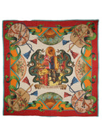 Multicolor Marco Polo Motifs Shawl Scarf