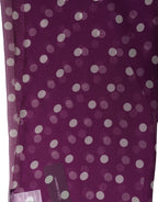 Purple White Polka Dot Shawl Stole Scarf