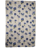 White Silk Floral Chiffon Long Stole Scarf