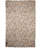 Pink Silk Floral Chiffon Long Stole Scarf