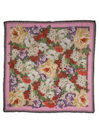 Multicolor Floral Cashmere Foulard Scarf