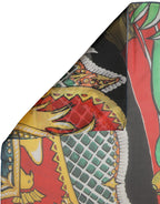 Multicolor Silk Printed Square Foulard Scarf