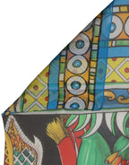 Multicolor Silk Printed Shawl Stole Scarf