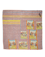 Multicolor Silk Carretto Foulard Scarf