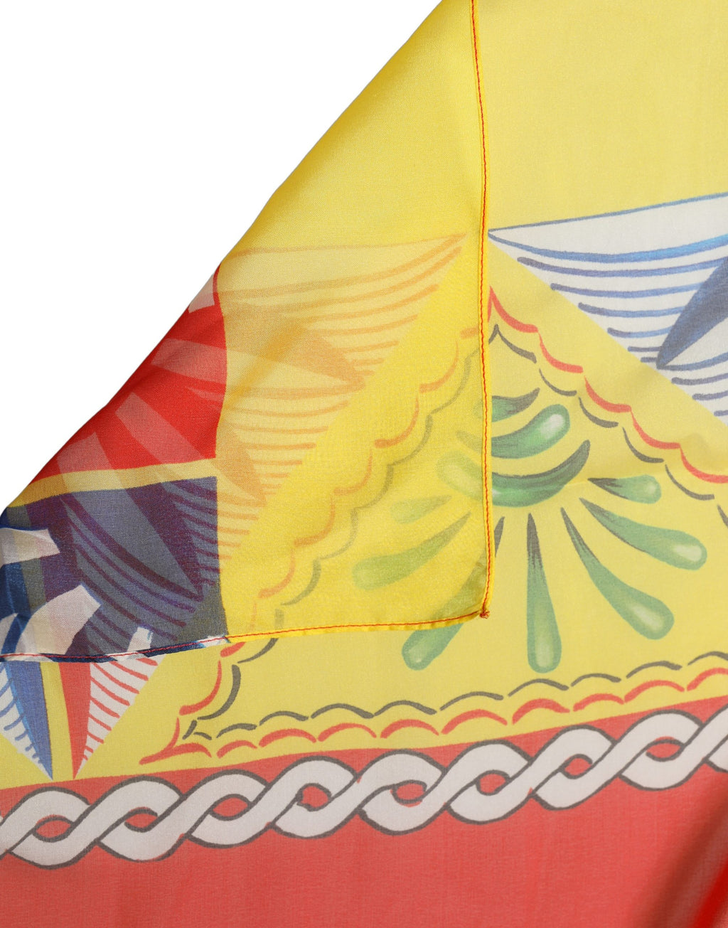 Multicolor Silk Printed Square Foulard Scarf