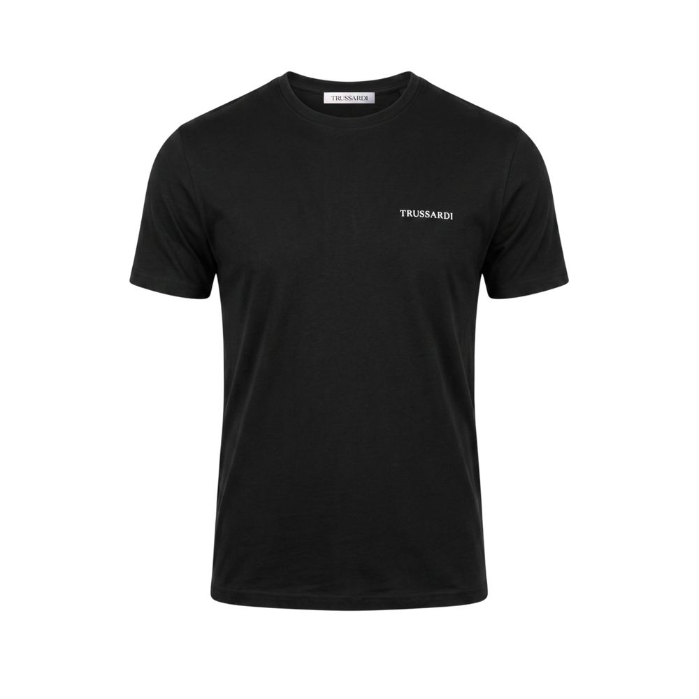 Black Cotton Men T-Shirt