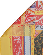 Multicolor Silk Printed Square Foulard Scarf