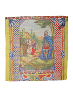 Multicolor Silk Carretto Foulard Scarf
