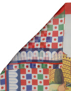 Multicolor Silk Printed Square Foulard Scarf
