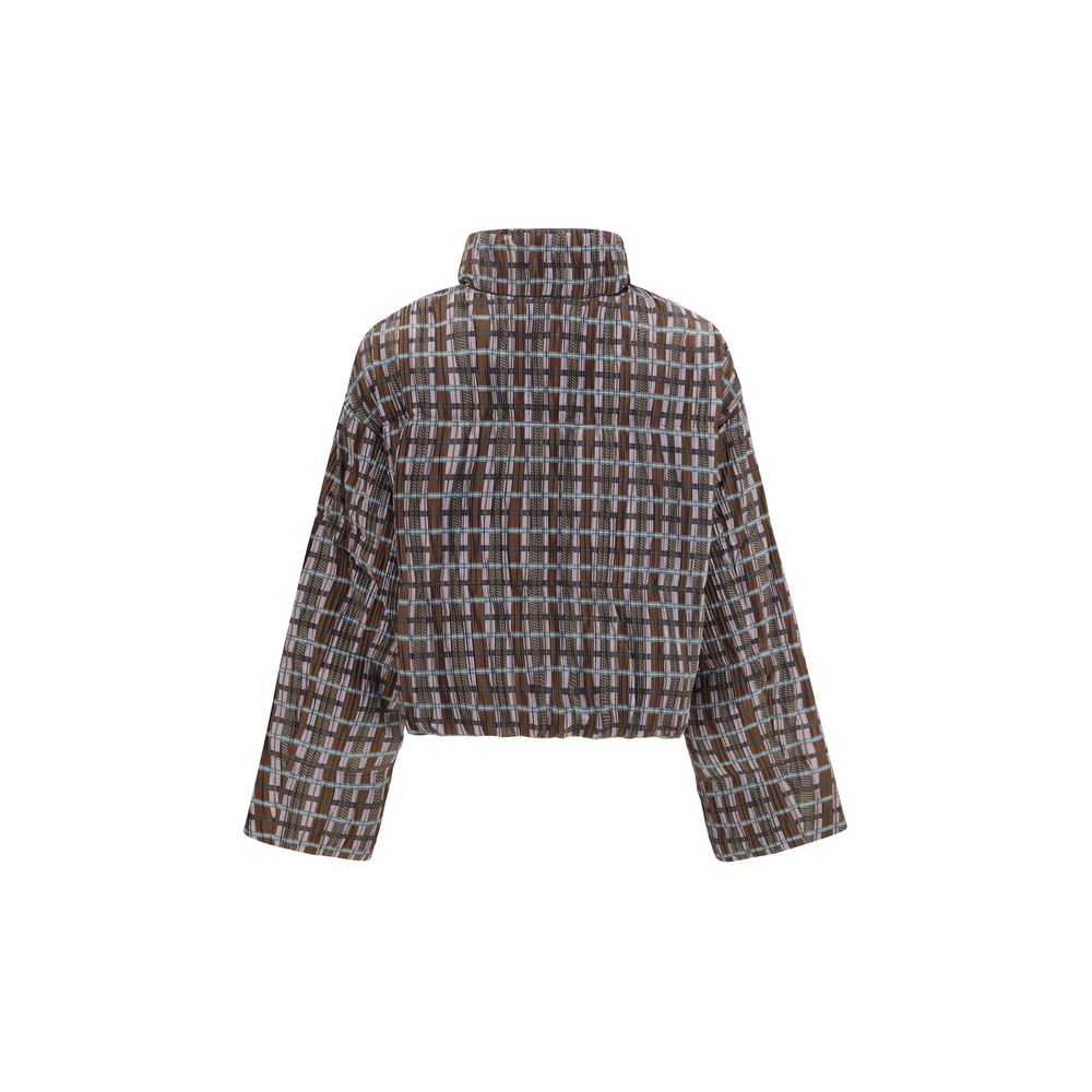 Brown Goose Down Full-Length Jacket