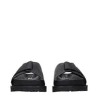 Black Leather Slippers