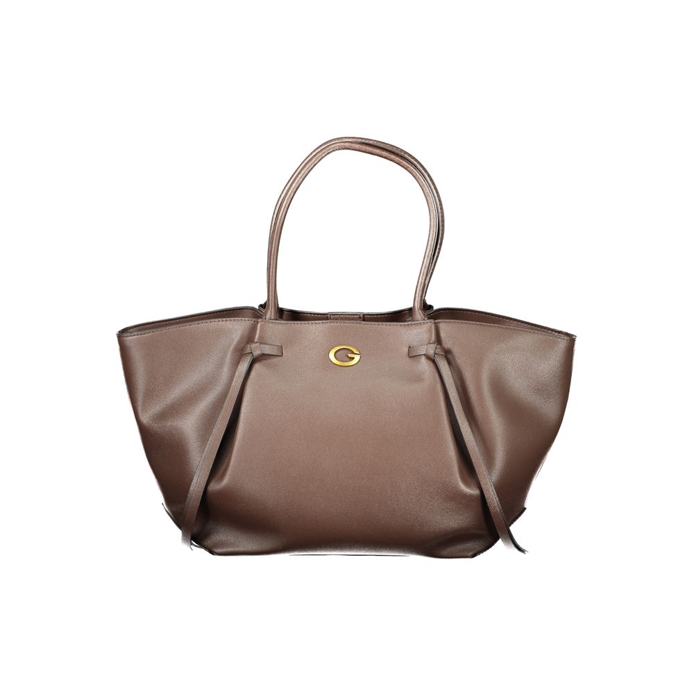 Brown Polyurethane Women's Bag