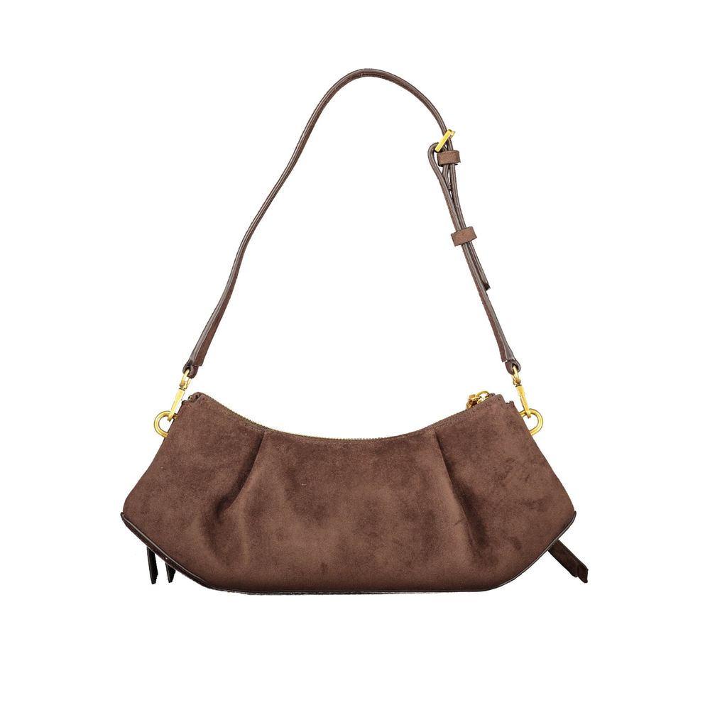 Marrone Polyester Women's Bag With Adjustable Shoulder Handle