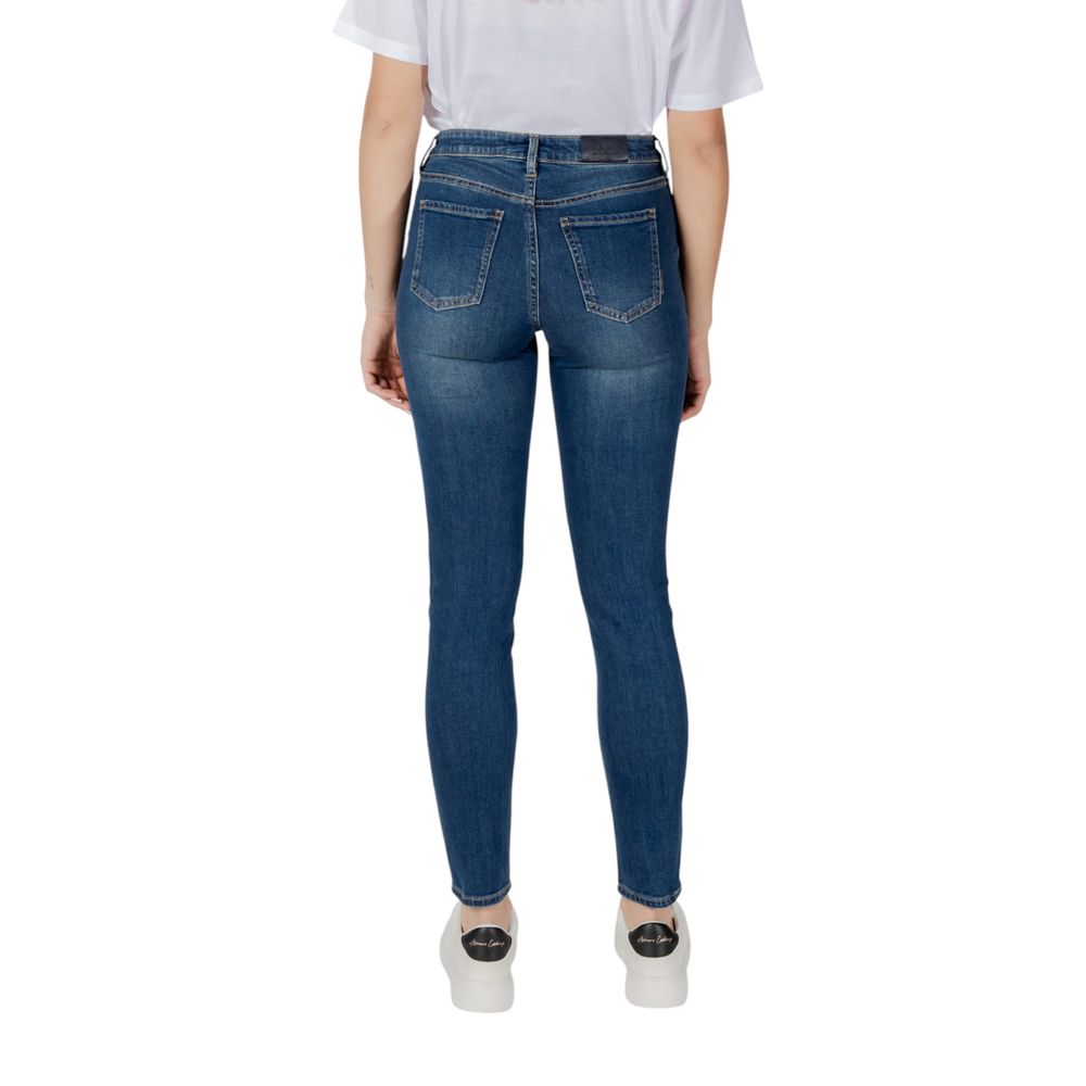 Blue Cotton Skinny Jeans