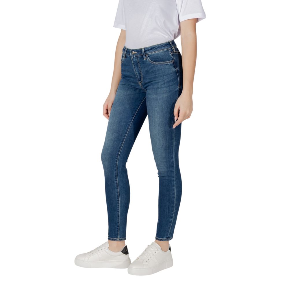 Blue Cotton Skinny Jeans