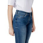 Blue Cotton Skinny Jeans