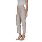 Beige Recycled Polyester Casual Pants