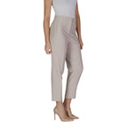 Beige Recycled Polyester Casual Pants