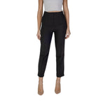 Black Recycled Polyester Casual Pants