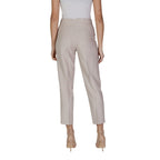 Beige Recycled Polyester Casual Pants