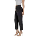 Black Recycled Polyester Casual Pants