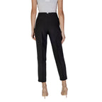 Black Recycled Polyester Casual Pants