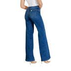 Blue Cotton Bootcut Jeans