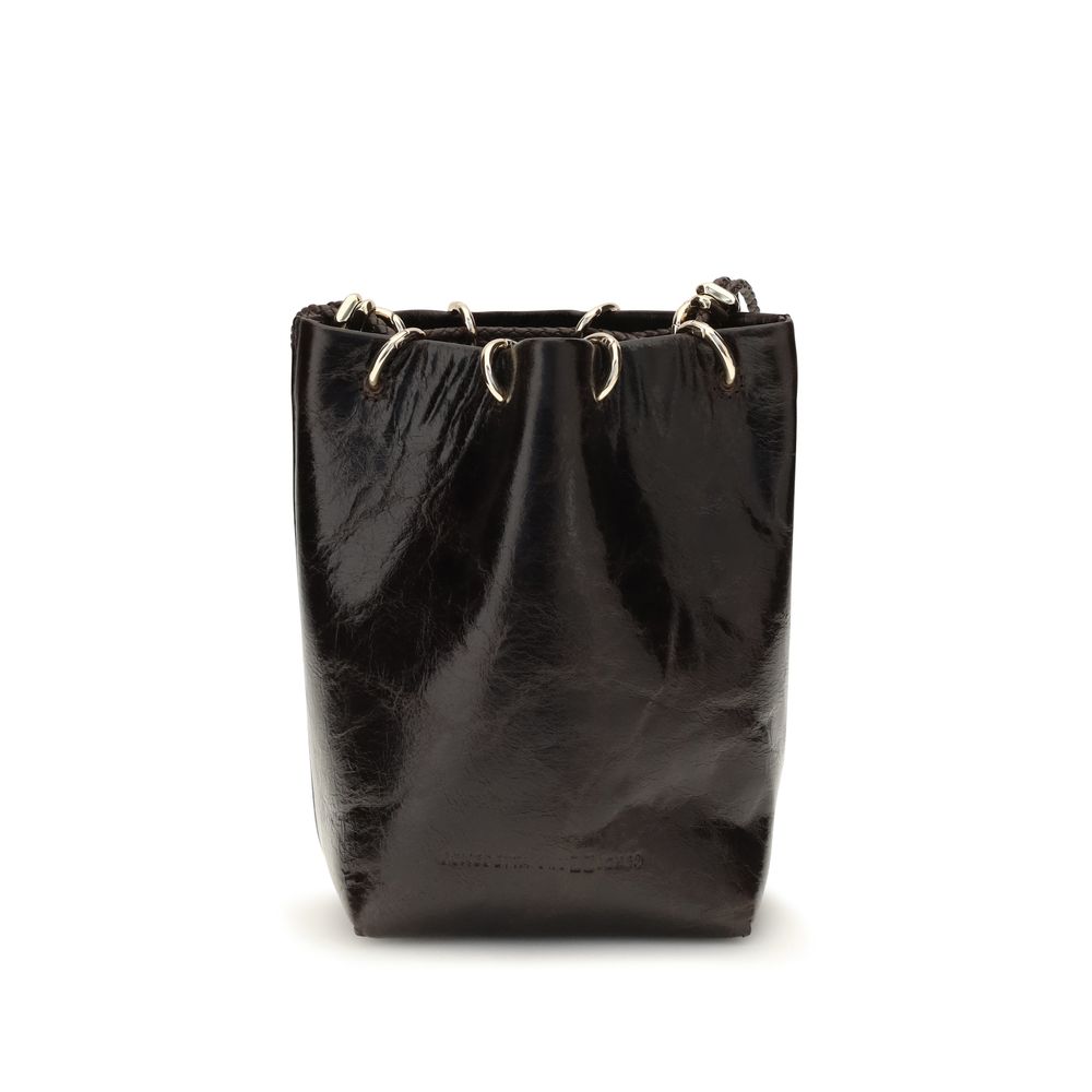 Black Calf Leather Bos Taurus Backet Bag