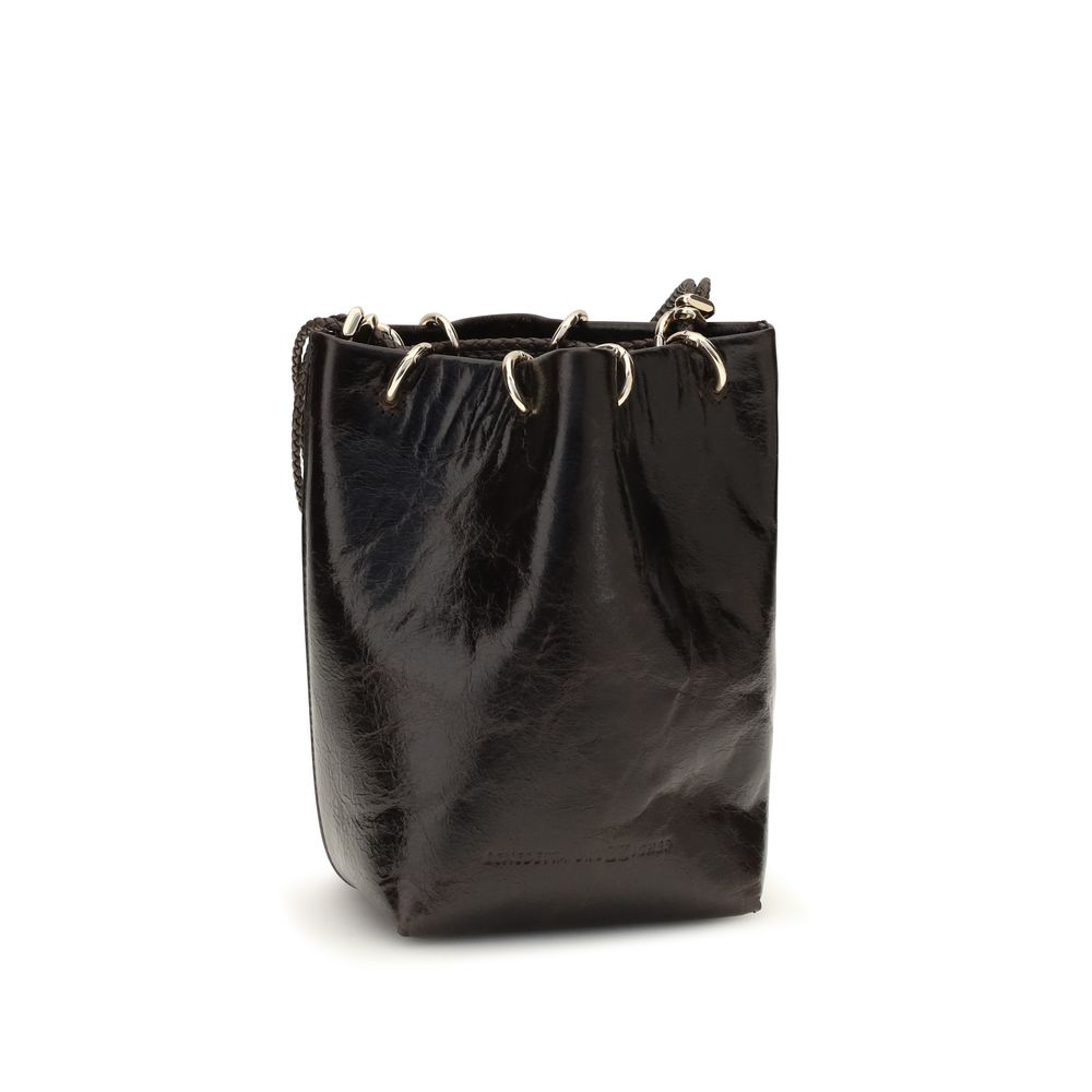 Black Calf Leather Bos Taurus Backet Bag