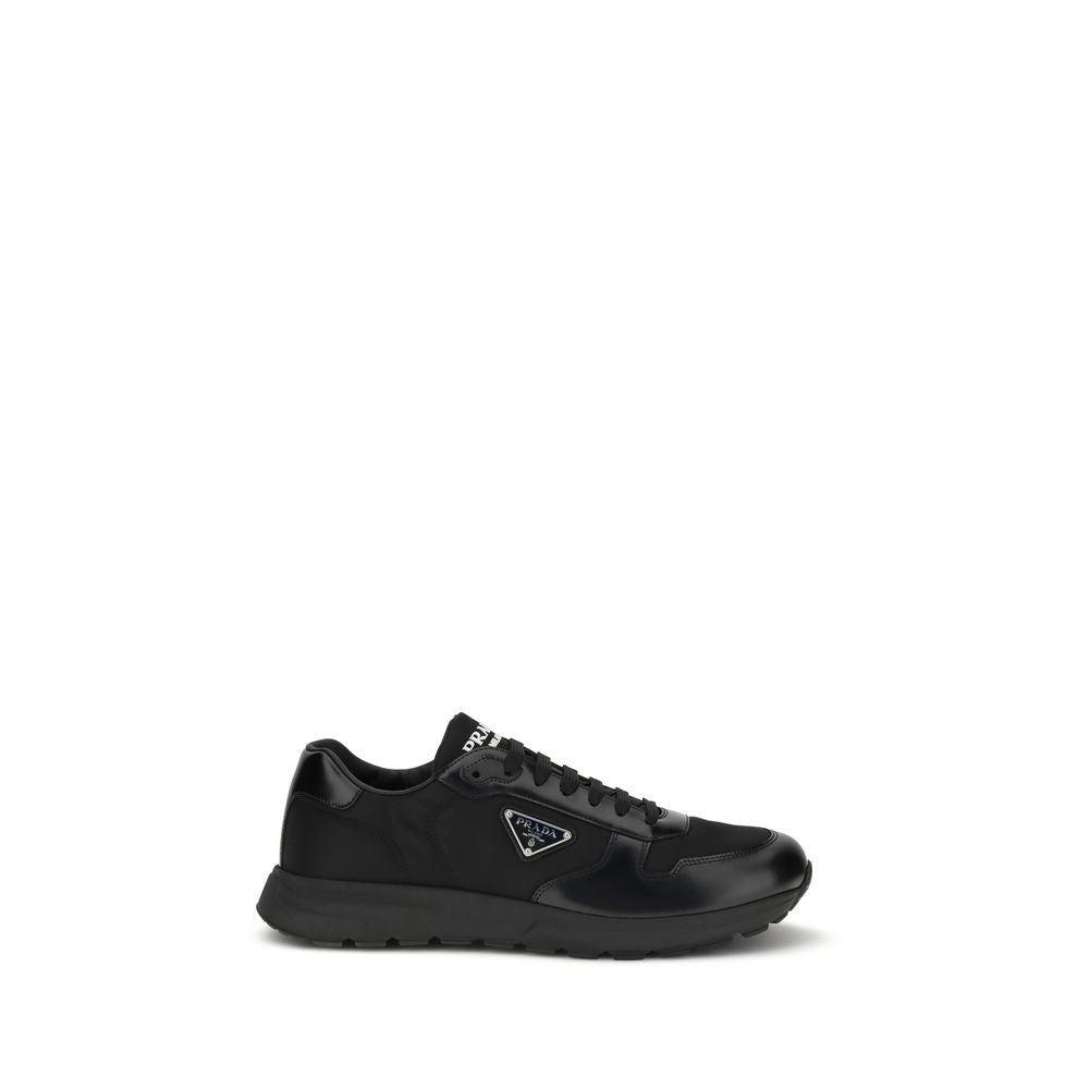 Black Recycled Polyamide Athletic Sneakers