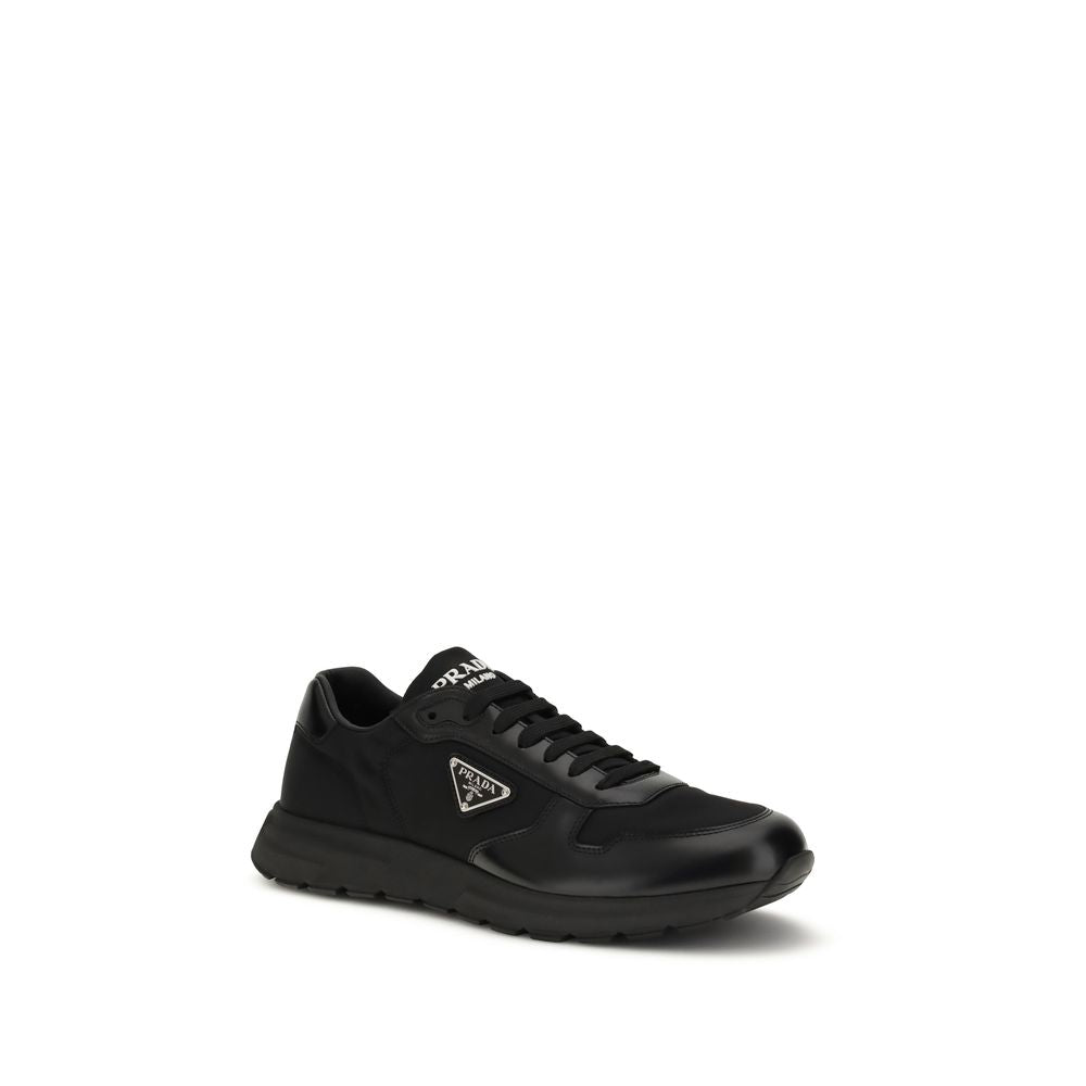 Black Recycled Polyamide Athletic Sneakers