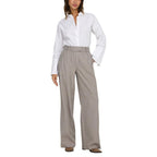 Beige Polyester Dress Pants