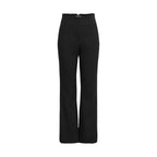 Black Recycled Polyester Flared Pants