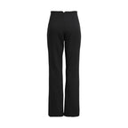Black Recycled Polyester Flared Pants