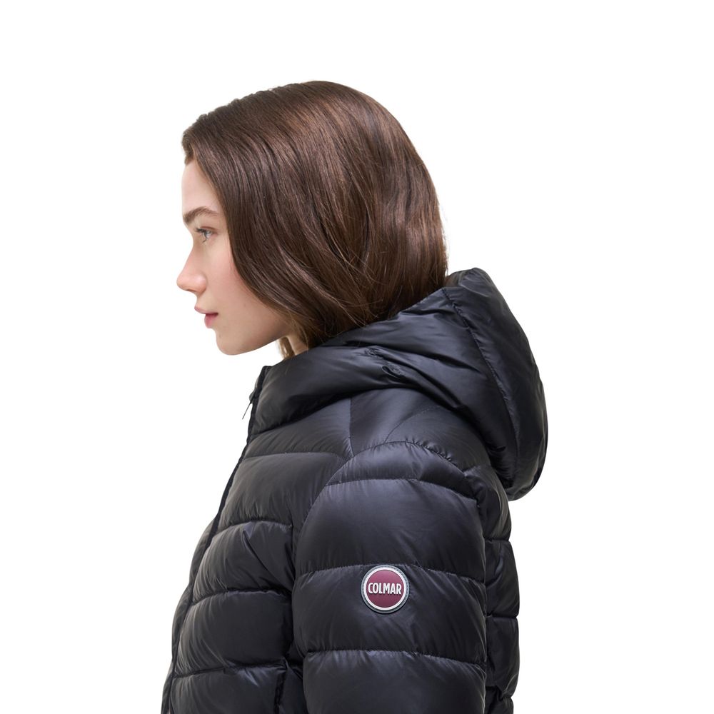 Black Polyamide Full-Length Jacket