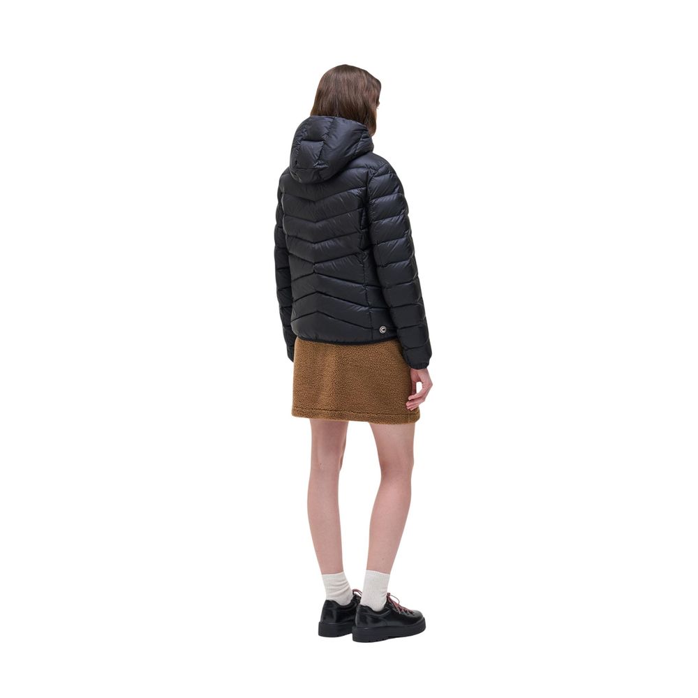 Black Polyamide Full-Length Jacket
