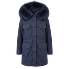 Blue Cotton Women's Jacket