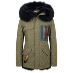 Green Cotton Women's Jacket