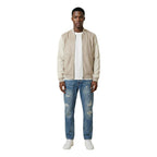 Beige Polyester Bomber