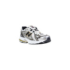 Silver Synthetic Athletic Sneakers