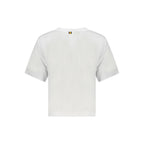 White Cotton Women T-Shirt