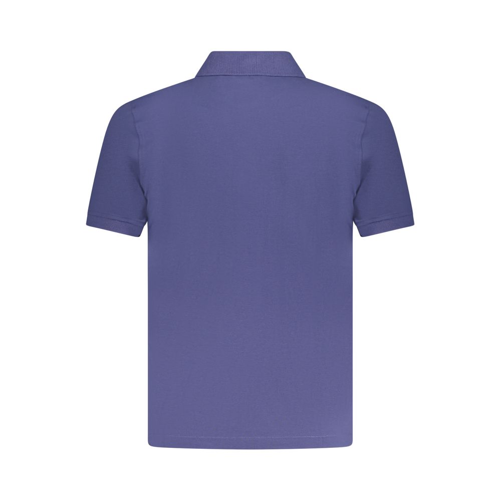 Blue Cotton Men's Polo Shirt